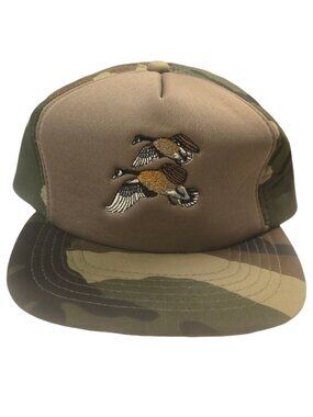 Duck Bay Camouflage Snapback Hat Embroidered Flying Ducks Camo Hunting Hunter